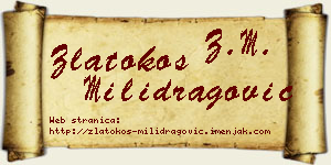 Zlatokos Milidragović vizit kartica
